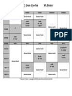 Yr1 Green Schedule