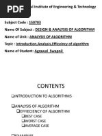 Design And Analysis of Algorithms