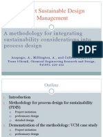 Project Sustainable Design Management: A Methodology For Integrating Sustainability Considerations Into Process Design