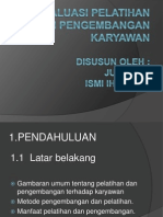 Evaluasi Pelatihan Dan Pengembangan Karyawan 2003