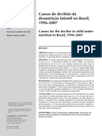 Causas Do Declínio Da Desnutrição Infantil No Brasil 1996 - 2007