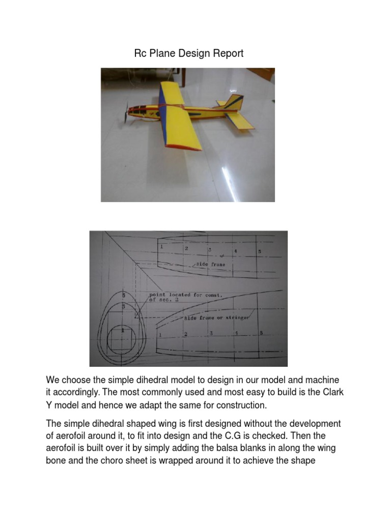 RC Plane Design Specifications Report | PDF | Technology & Engineering