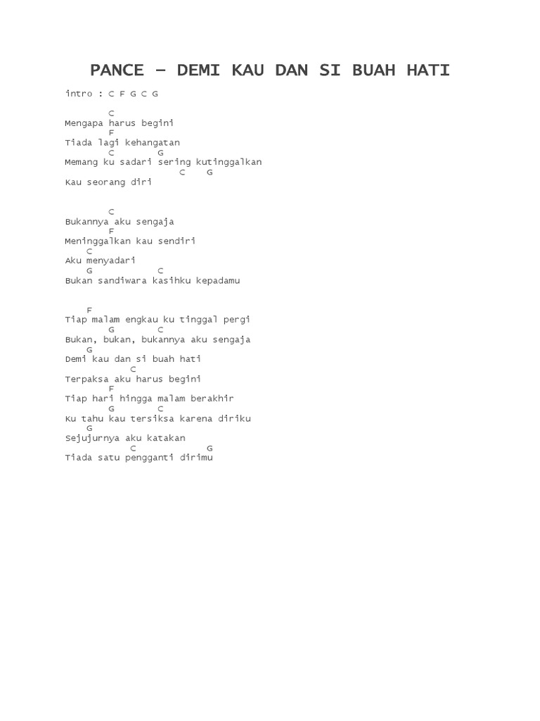 21 Chord Lagu Nostalgia Pance Basgalanos