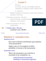 5 Further Topics (60 Min.) : Systematic Errors, MCMC