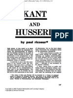 Paul Ricoeur - Kant and Husserl