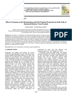 Effect of Gypsum on the Reclamation and Soil Chemical Properties in Sodic Soils of Raebareli District, Uttar Pradesh