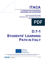 Itaca project - Report on Learning Path For Students ITALY