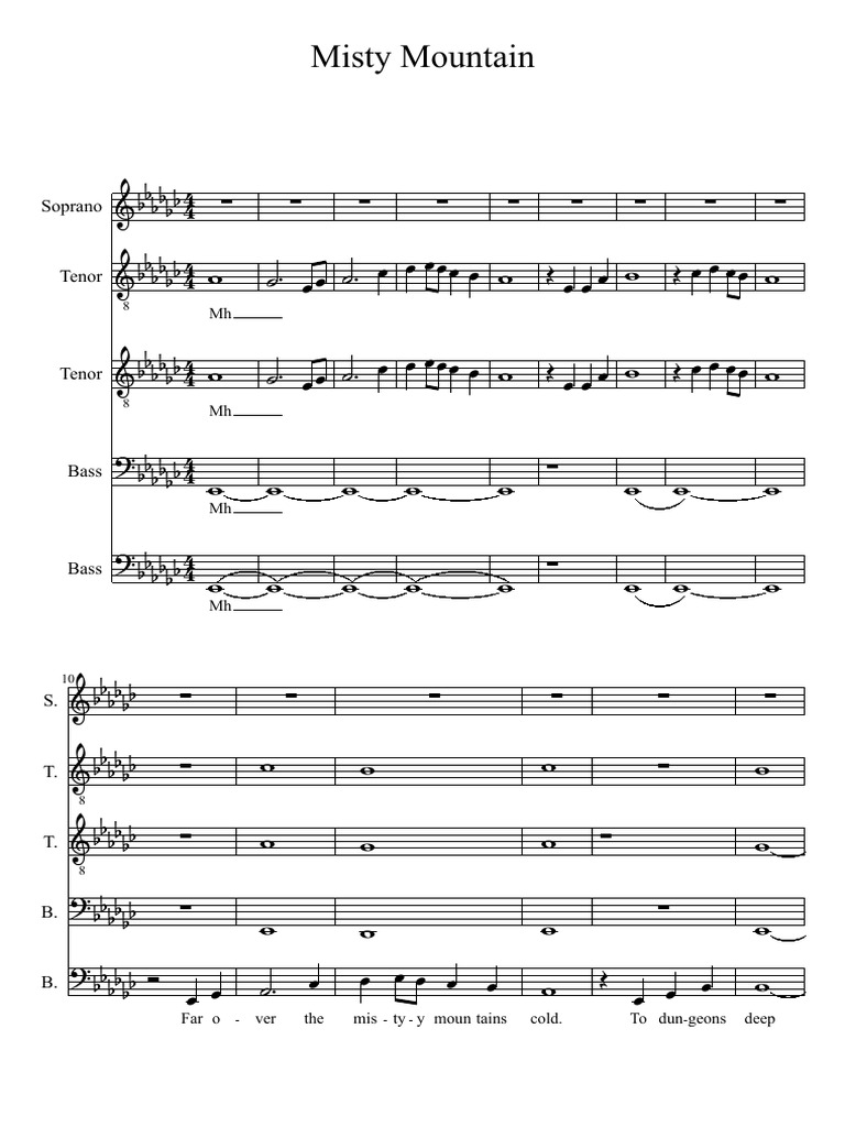 Misty Mountain Acapella Singing Vocal Music