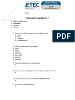 Exercicio de Windows 7