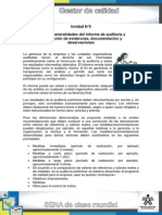 Tema 1: Generalidades Del Informe de Auditoría y Recopilación de Evidencias, Documentación y Observaciones