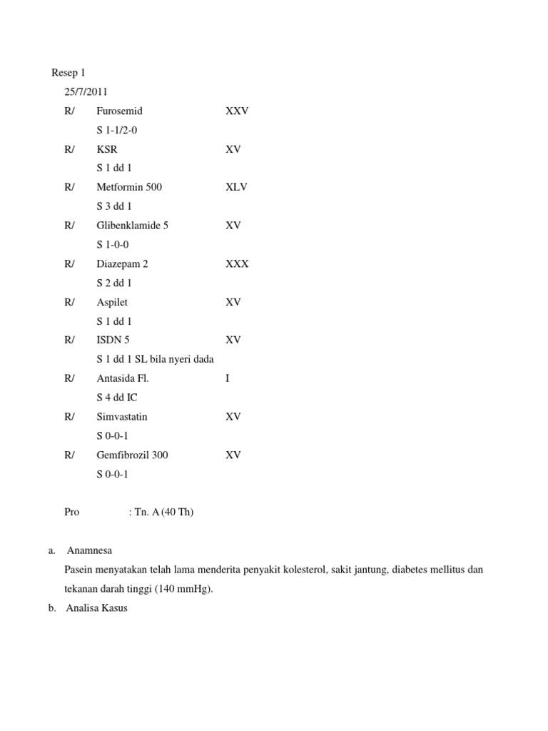 Resep DM Hipertensi