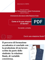 Come Si Fa Una Relazione Di Laurea (Aprile 2014)