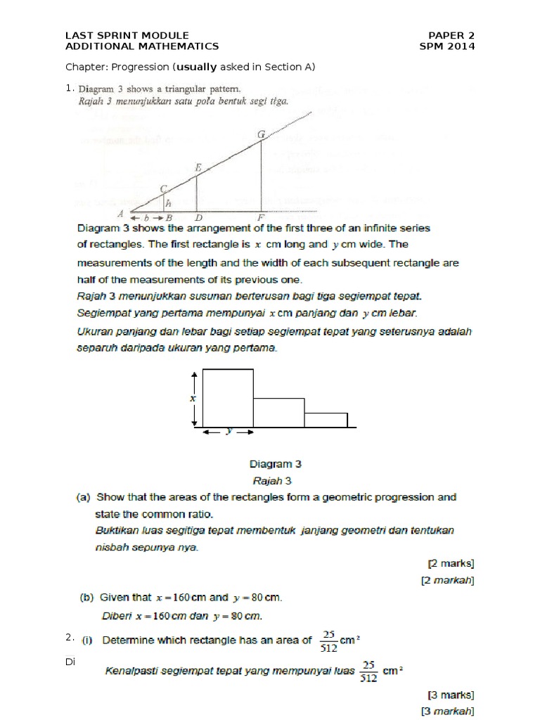 Last Sprint Module SPM 2014 Add Math | PDF | Technology & Engineering