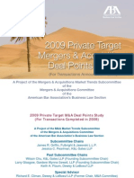 2009 Private Target MA Deal Points Study