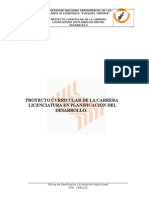 Pensum de Estudio de La Carrera Licentura en Planificacion Del Desarrollo Unellez