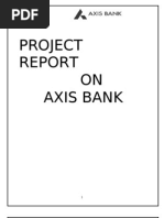 Download Project Report on Axis Bank by vinaykakar8944 SN24871427 doc pdf