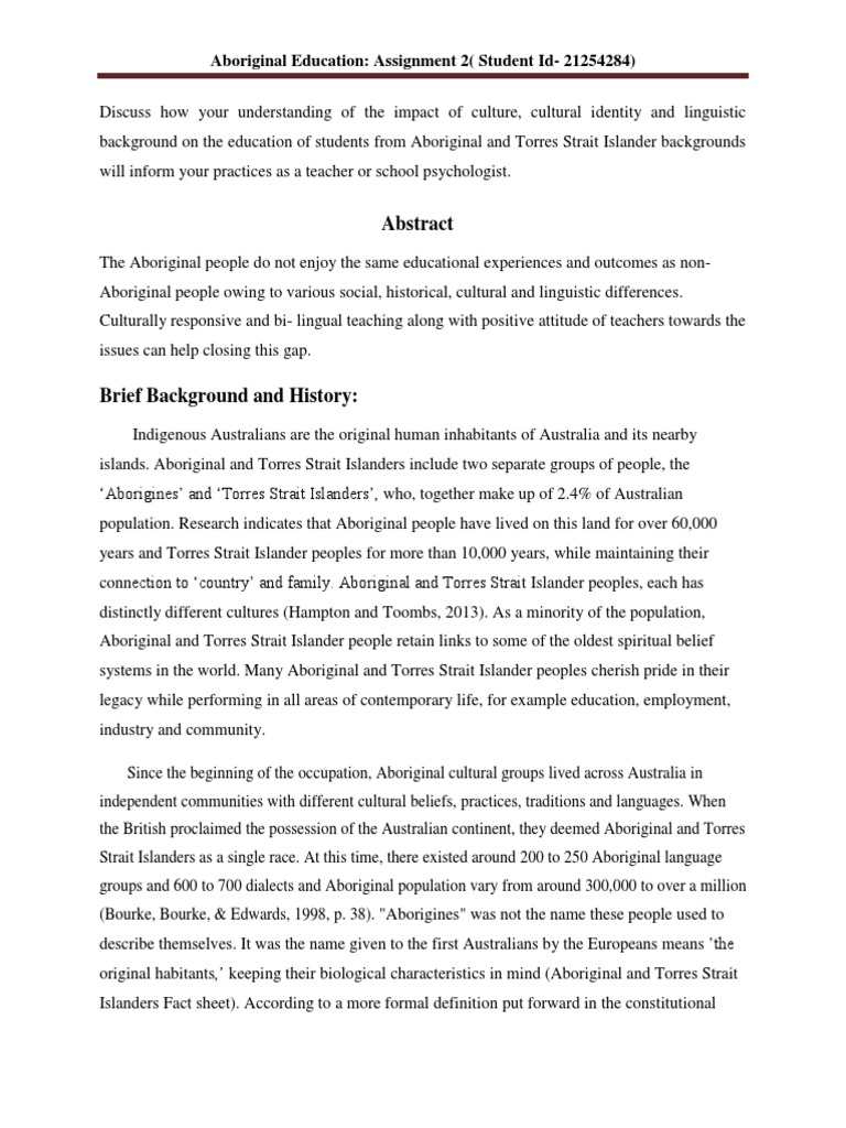 Aboriginal Education and Cultural Identity | PDF | Indigenous ...
