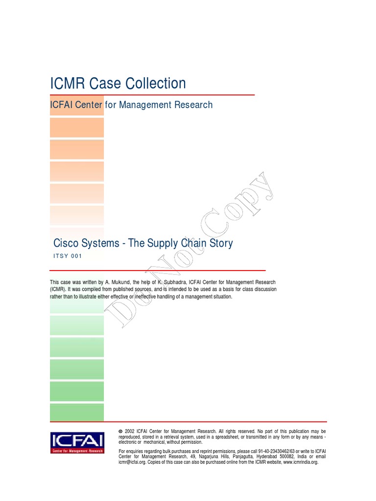 Cisco Systems Supply Chain Analysis | PDF | Cisco Systems | Supply Chain