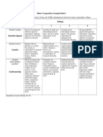 Music Composition Example Rubric