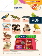 Pet Shop: Complete The Labels With The Missing Vowels