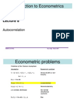 Introduction To Econometrics: Autocorrelation