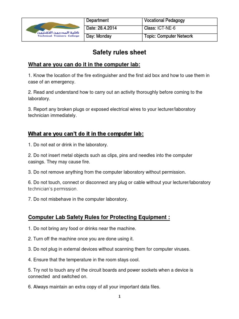Safety Rules | PDF