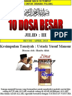 Ebook Gratis 10 Dosa Besar - Jilid III: Akibat Zina Menutup Pintu Rezeki (Revisi April 2015)