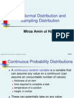 Normal Distribution and Sampling Theory