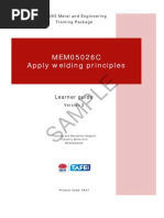 MEM05026C Apply Welding Principles - Learner Guide