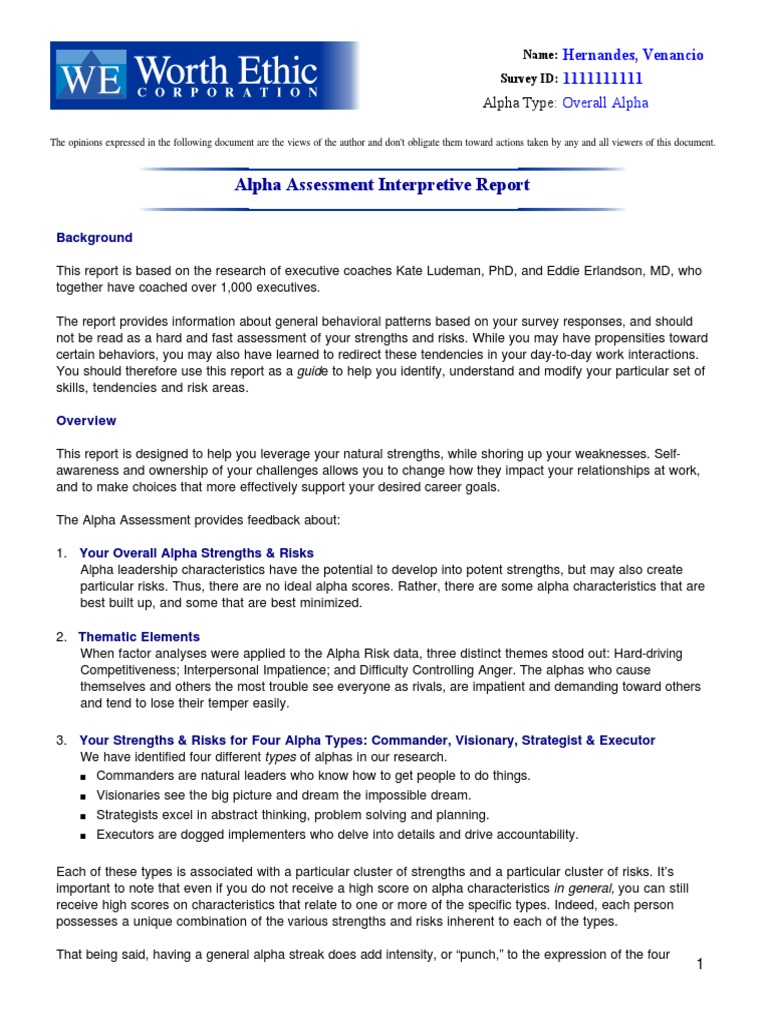 Alpha Leadership Insights | PDF | Anger | Strategist
