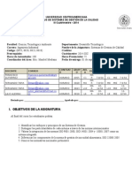 Syllabus de Sistemas de Gestión de La Calidad