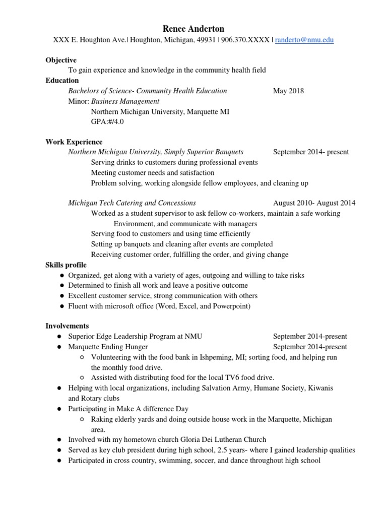 Community Health Education Resume | PDF | Career & Growth | Business