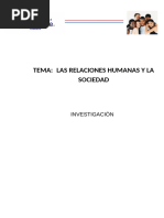 RELACIONES HUMANAS Y SU SOCIEDAD
