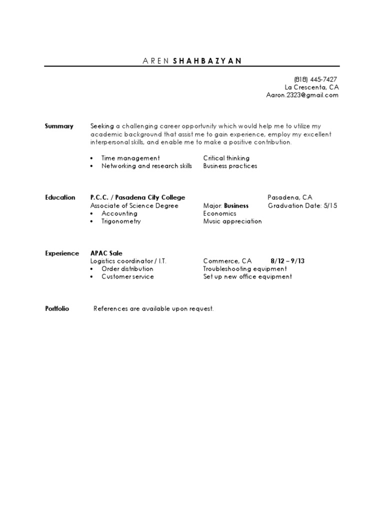 Business Graduate Resume Summary | PDF | Business | Computers