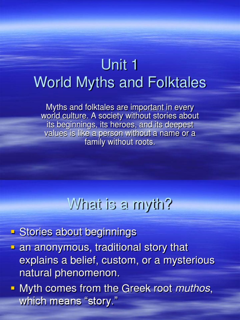Understanding Myths and Folktales | PDF | Mythology | Fairy Tales