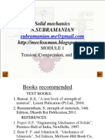 Presentation for Module One Solid Mechanics