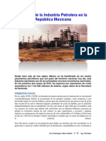 Historia de La Industria Petrolera en La República Mexicana