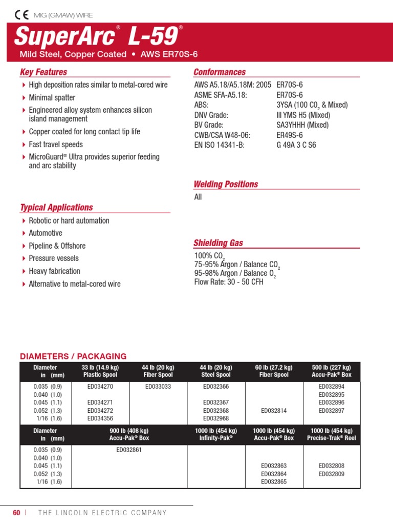 Superarc L-59: Conformances Key Features | PDF