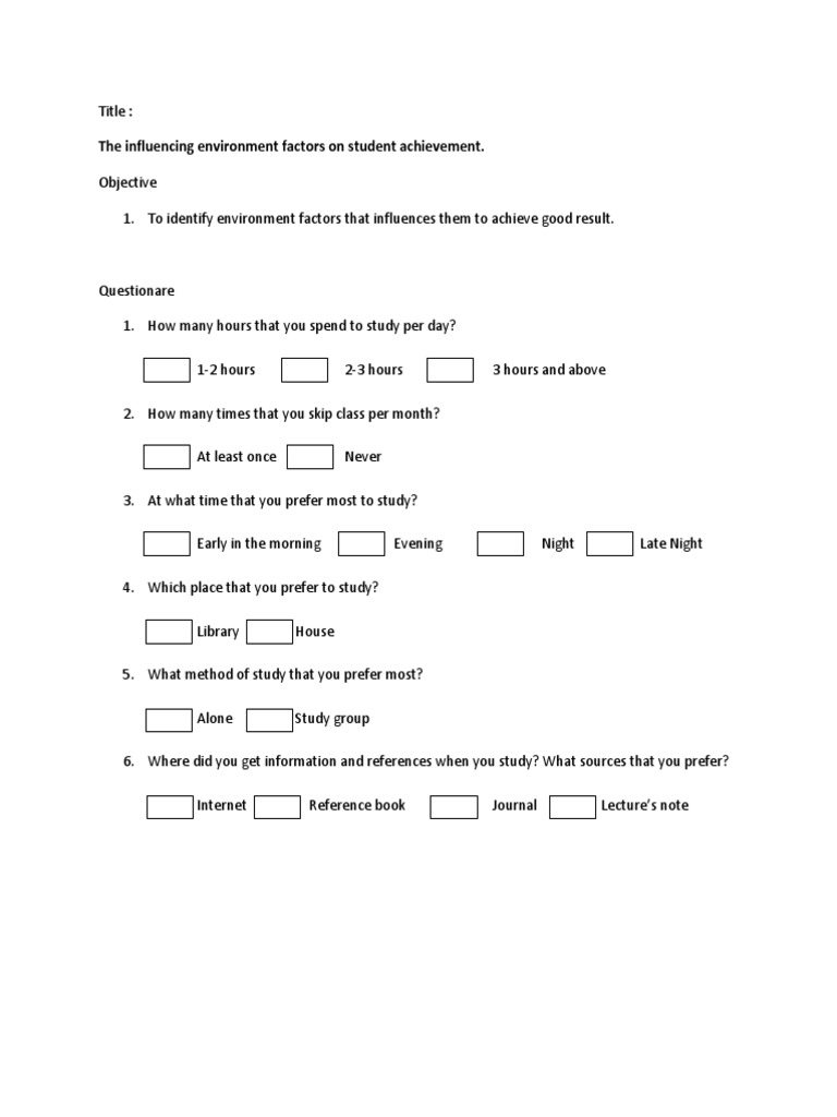Factors Influencing Student Achievement | PDF