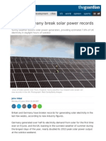 EU Basks in Solar Glory - UK and Germany Energy Breaks Records!