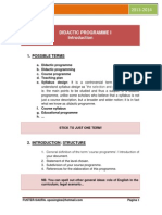 DIDACTIC PROGRAMME I NTRODUCTION Academic Writing PDF