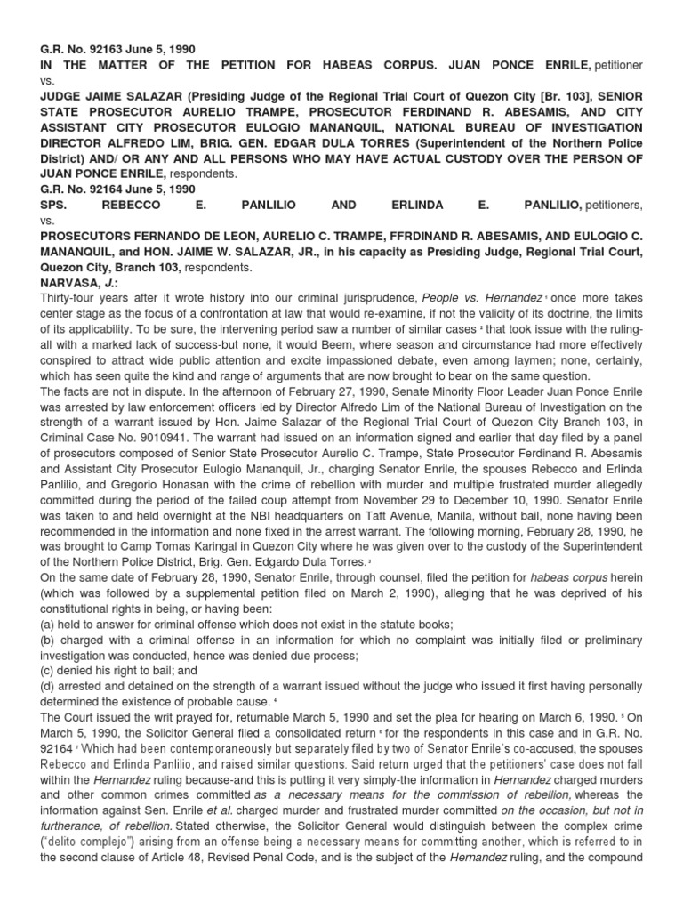Enrile vs salazar 186 scra 217 pdf bail habeas corpus