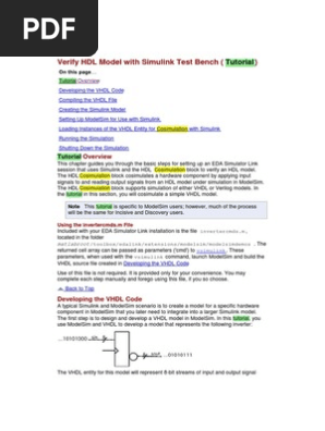 Verify Hdl Model With Simulink Test Bench Tutorial Hardware
