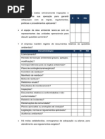 Checklist auditoria