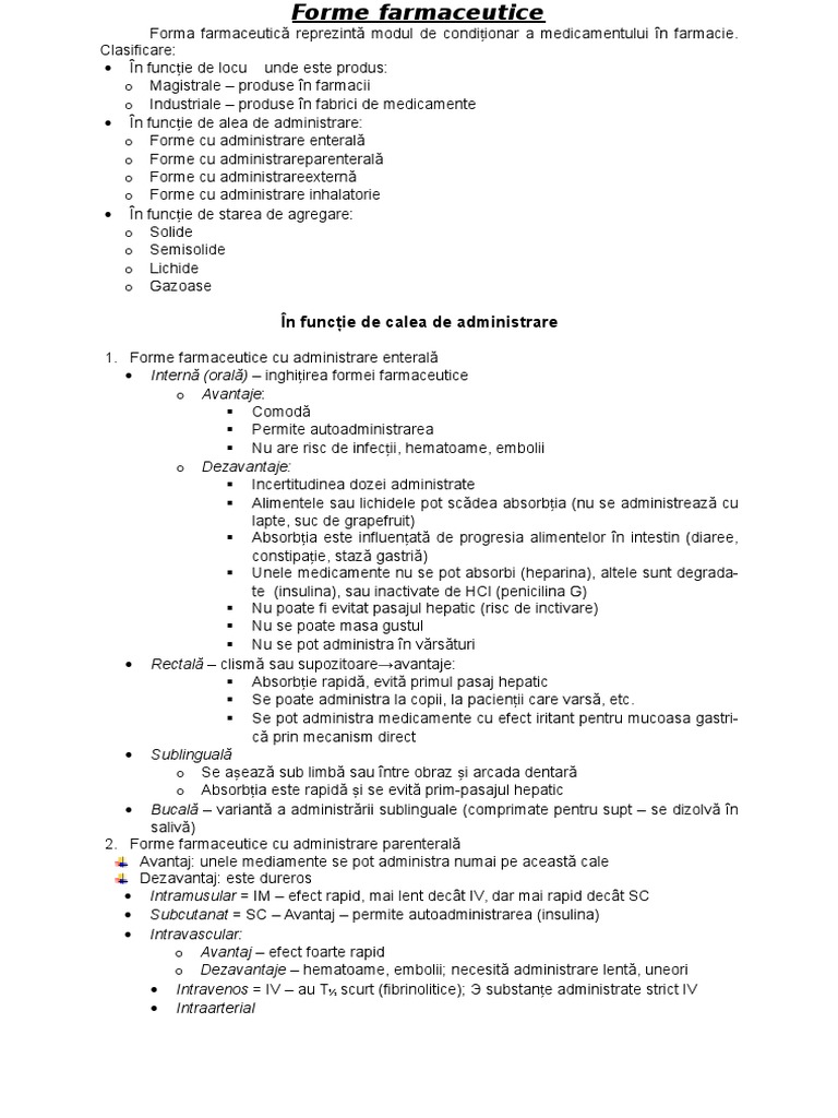 Forme Farmaceutice | PDF