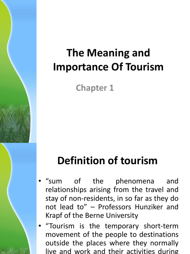services of tourism definition