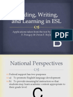 Reading Writing and Learning in Esl