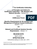 WebTrust CA Audit Criteria - SSL Baseline Requirements 2.0