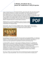 Entrevista A Graham Rhodes, Presidente De La Asociación Aragonesa De Traductores E Intérpretes (ASATI)
