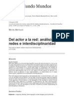 Del Actor A La Red - Análisis de Redes e Interdisciplinaridad